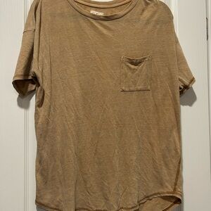 Womens Mustard Yellow T-Shirt with Pocket